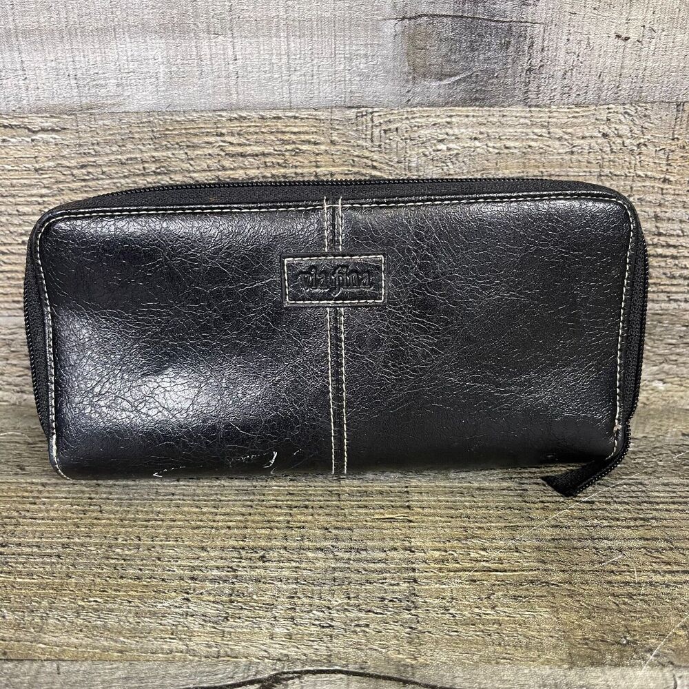 Via Fina Black Wallet Ladies